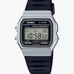 Casio F-91W Silver and Black Watch
